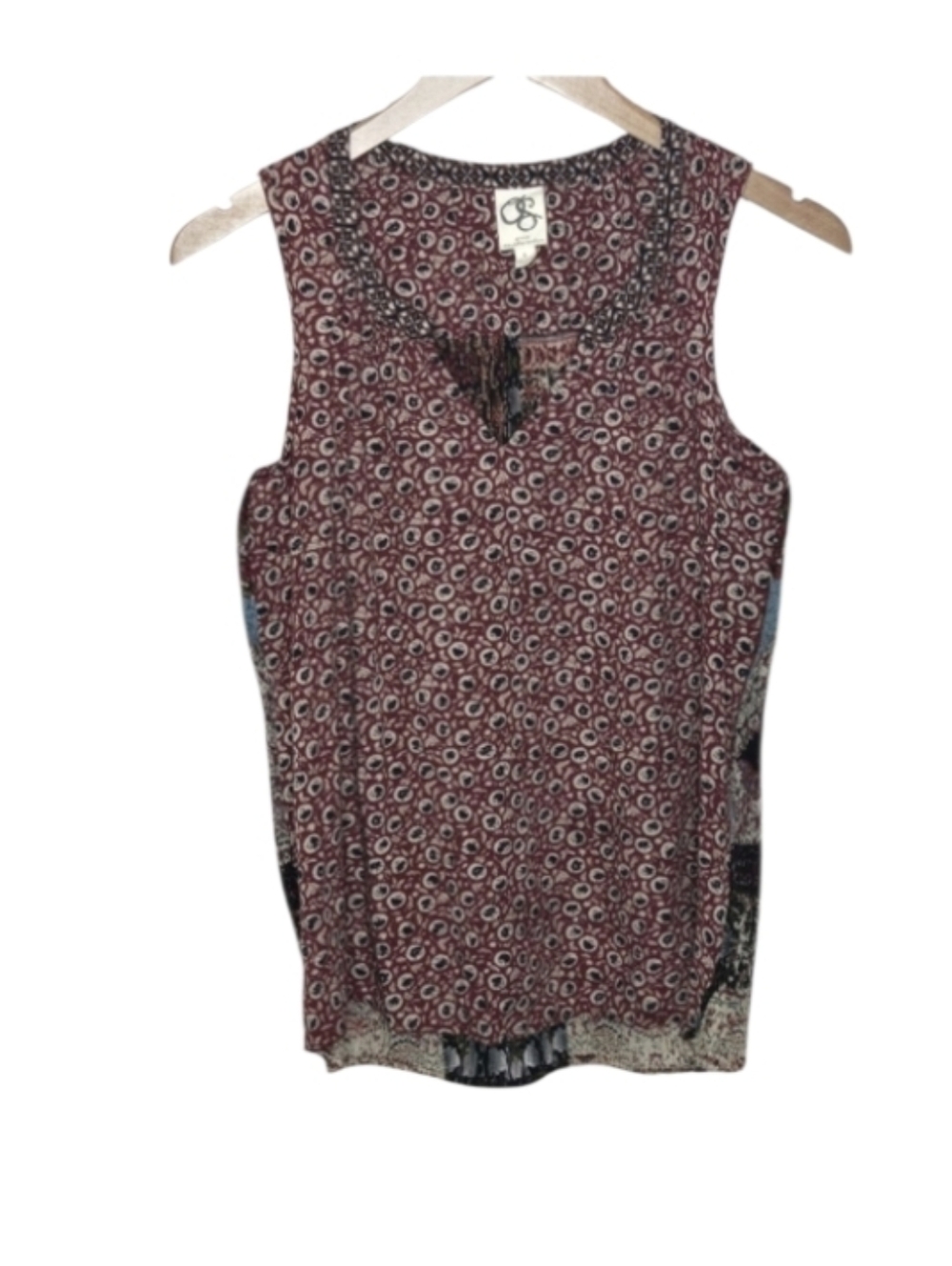 Anthropologie One September Floral Mosica Top